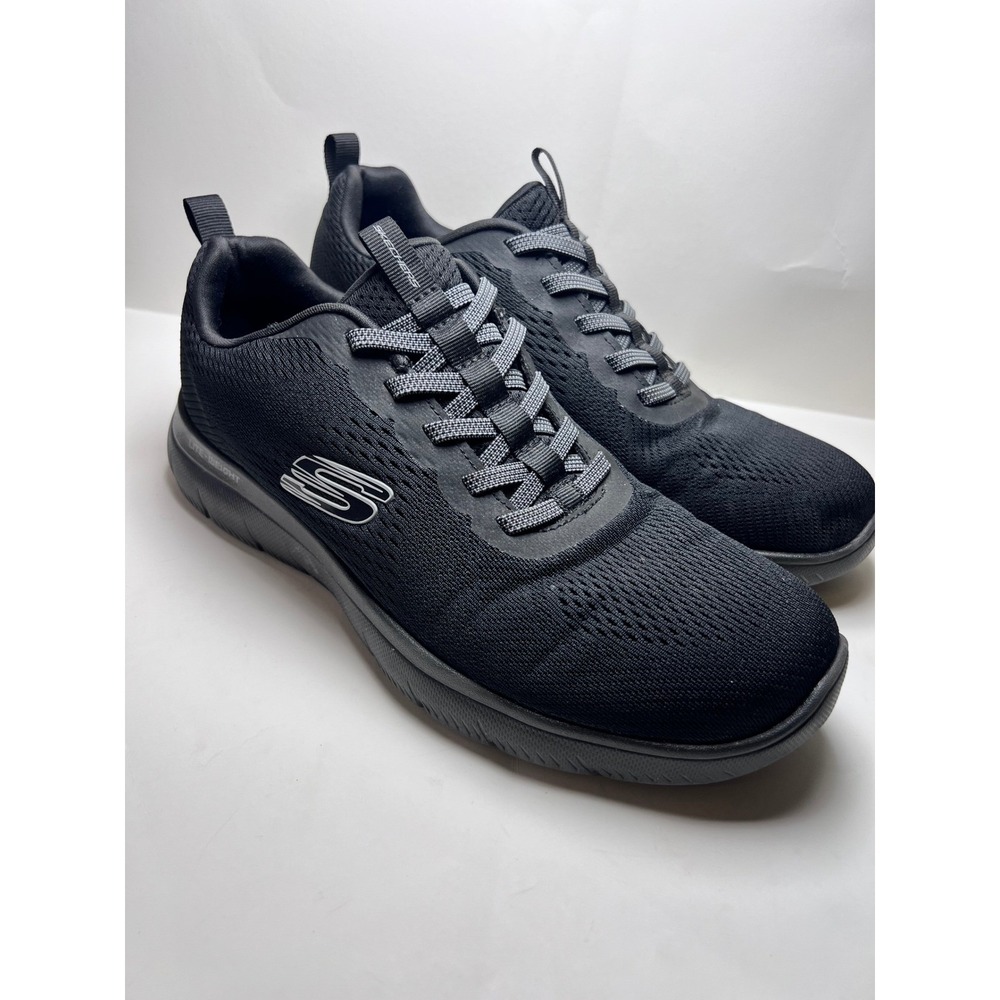 Skechers Summits South Rim Mens 9.5 Black Memory Foam Training Shoes B1